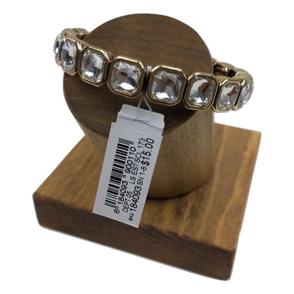 Dress Barn Crystal Stone Bangle Bracelet - Picture 3 of 4